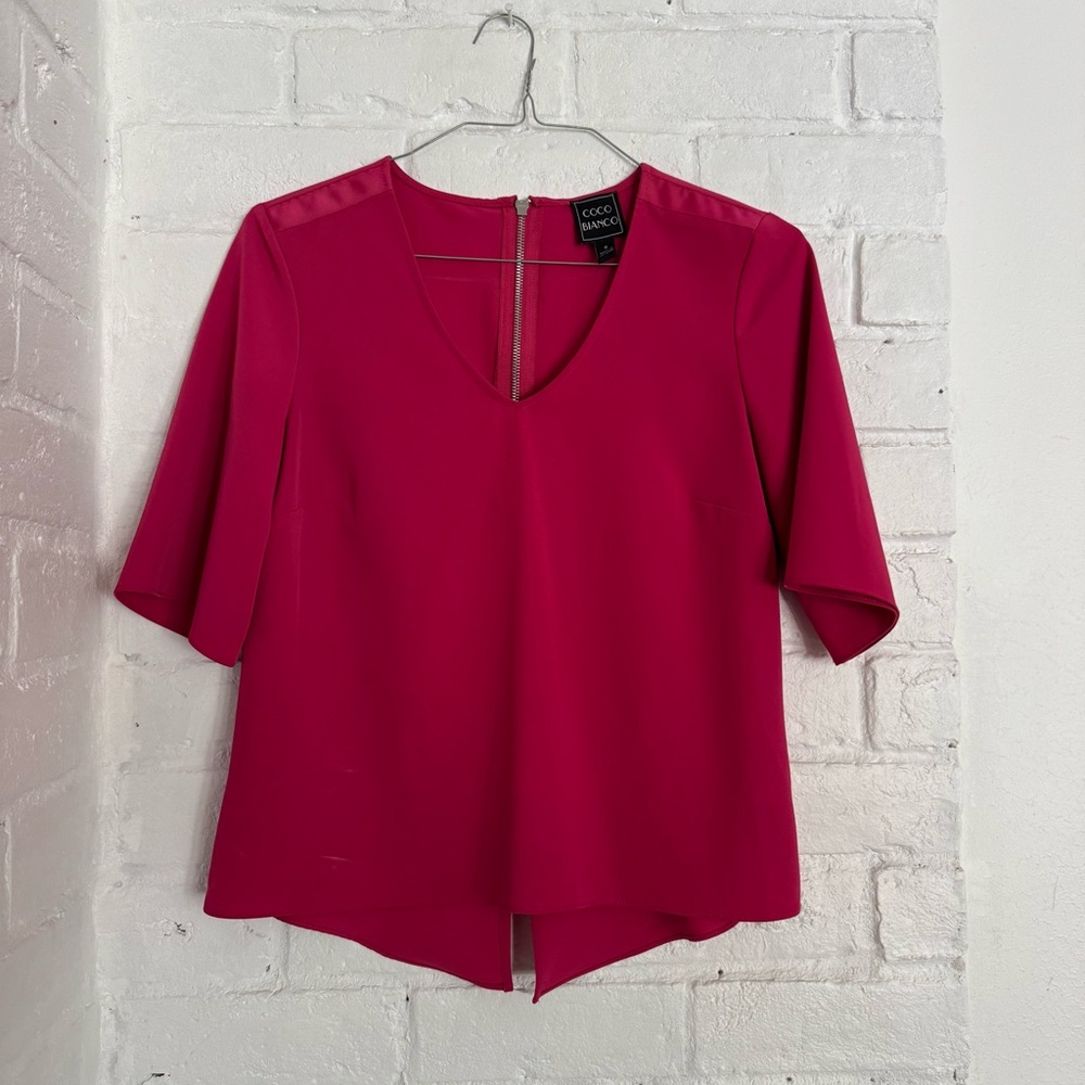 Coco Bianco Fuchsia Blouse - Size Small $15